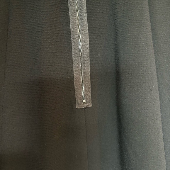 BCBG black knee length dress, size 8, with lace in panel cutouts - Picture 6 of 8